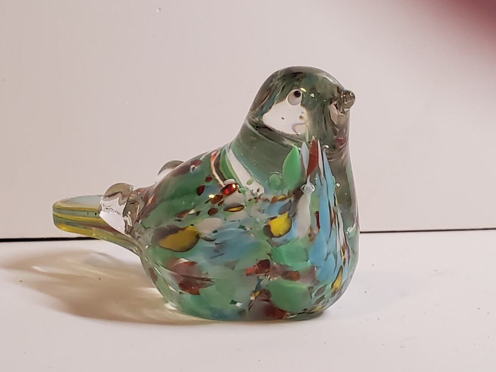 Glass Bird Figurine - 2"